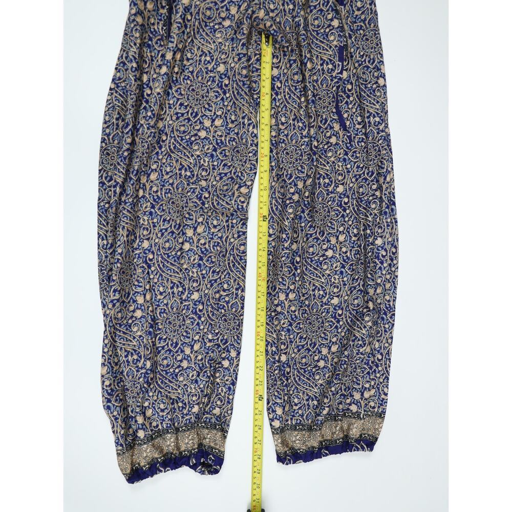 Johnny Was Style Boho Paisley Harem Jogger Pants Smocked Waist Resort Festival S - Picture 9 of 13